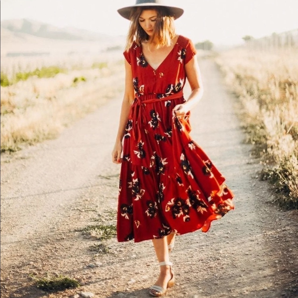 Free People All I Got Floral Maxi Dress